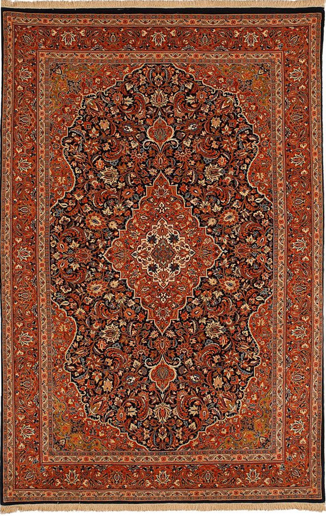 Persian Silk and Wool Carpet - Turath Maktabi - Tabriz Collection