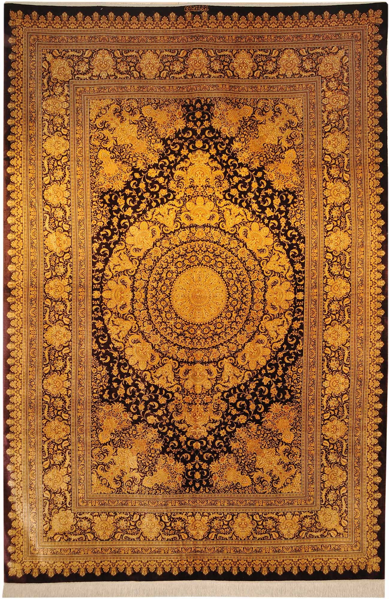 Persian Silk and Wool Carpet - Turath Maktabi - GHOM SILK Collection