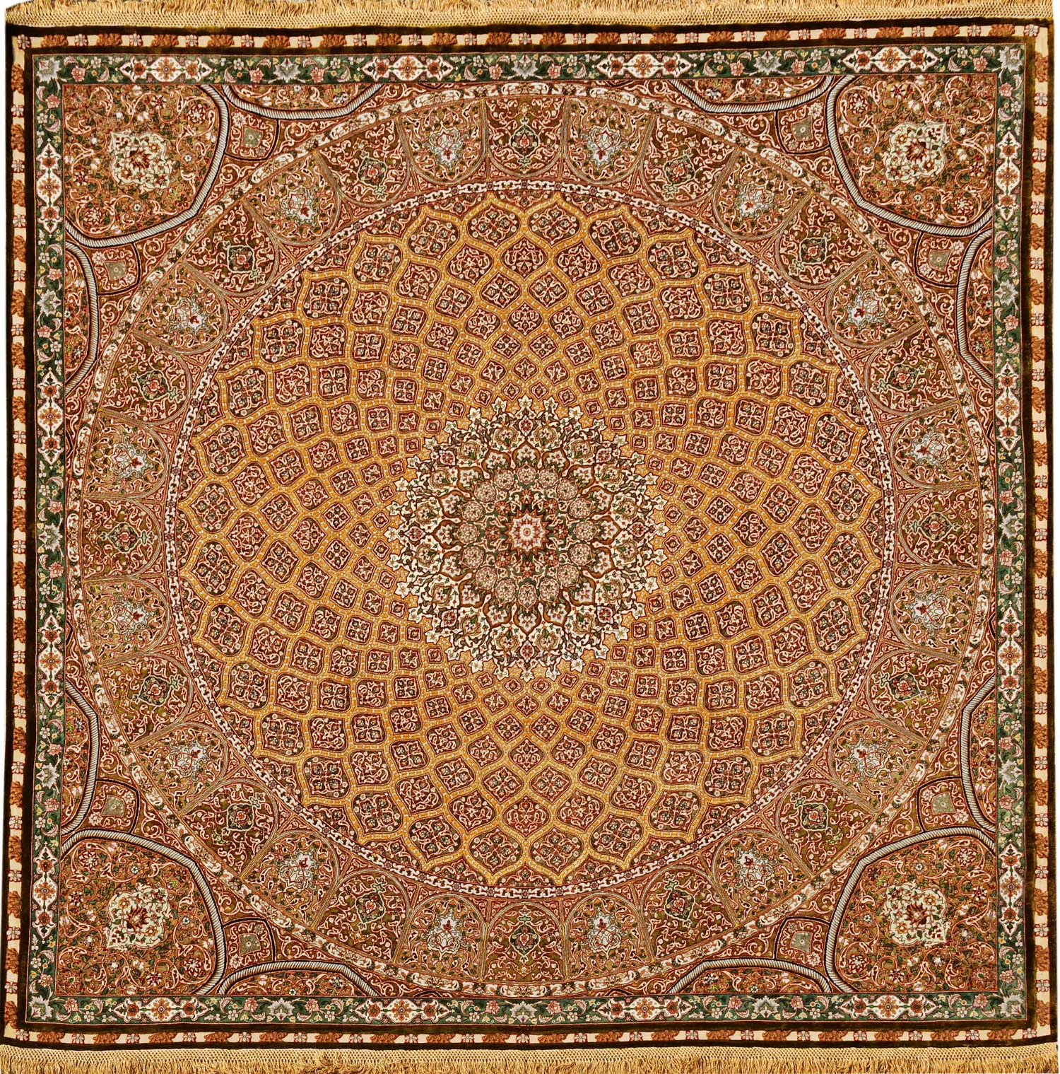 Persian Silk and Wool Carpet - Turath Maktabi - Tabriz Collection - Beirut - 2021 - Rugs