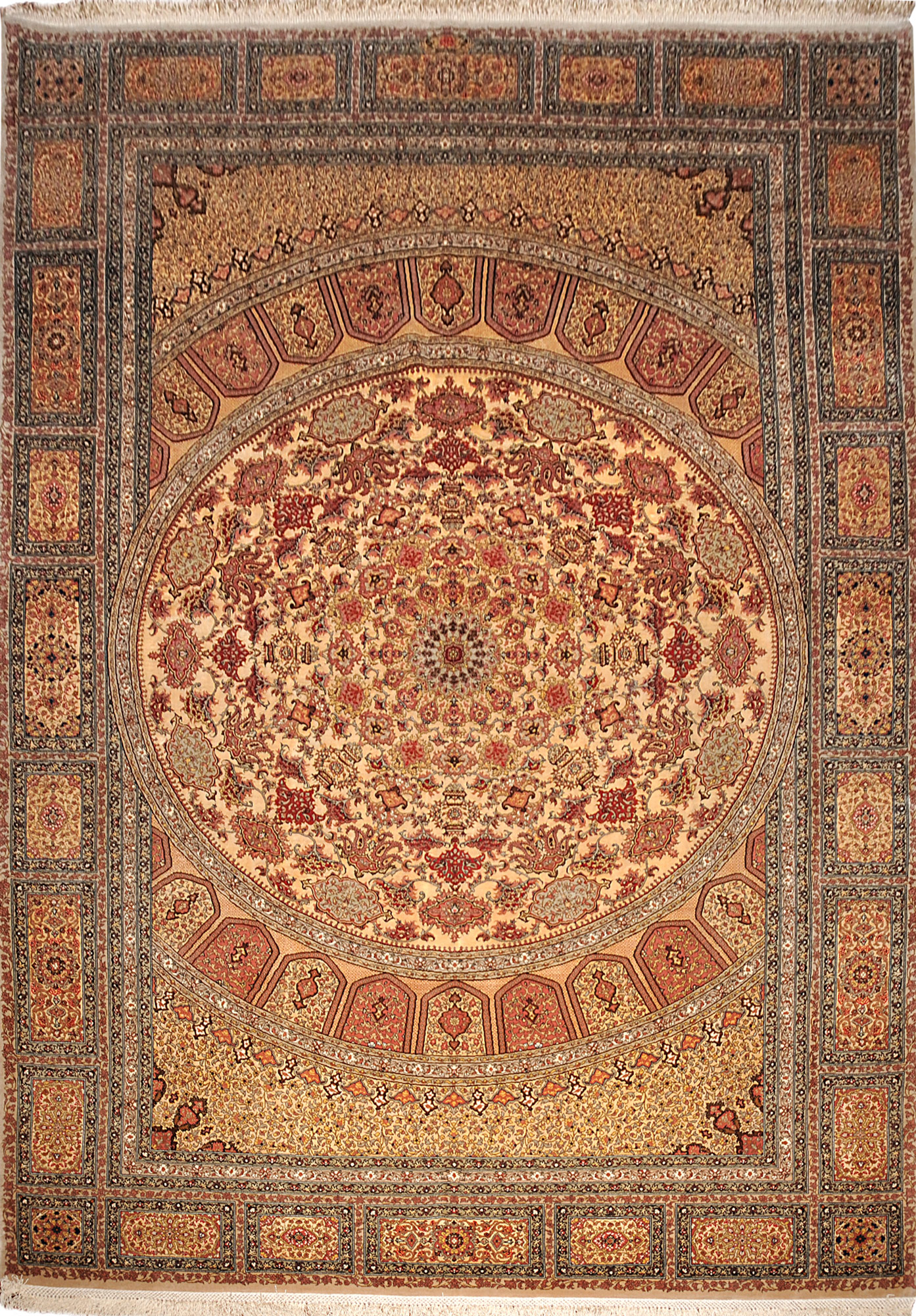 Persian Silk and Wool Carpet - Turath Maktabi - GHOM Collection - Beirut Lebanon