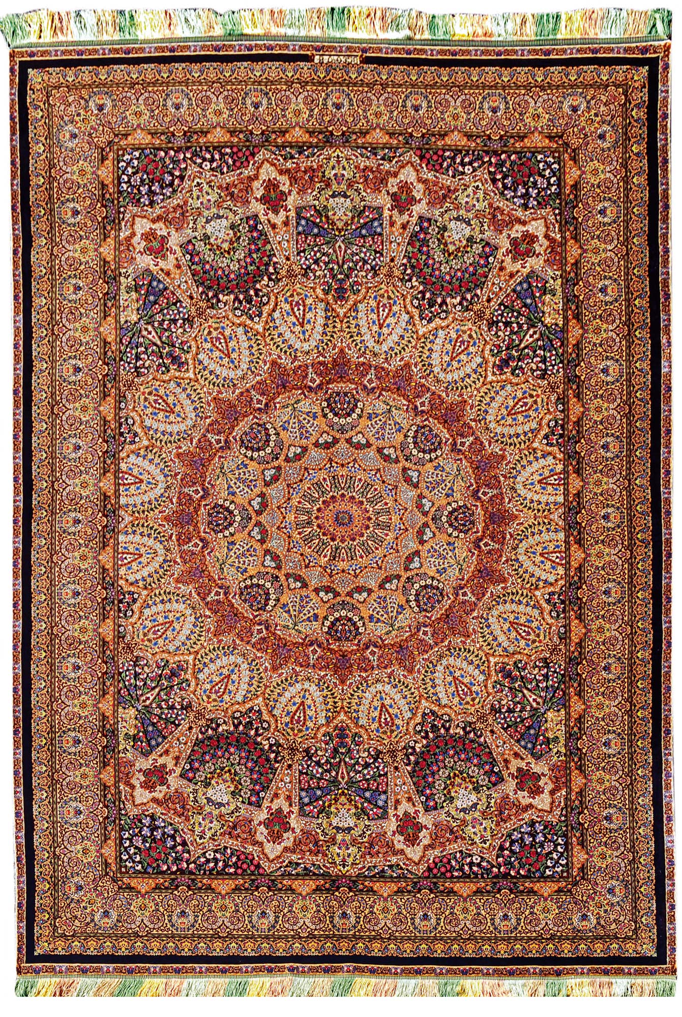 Persian Silk and Wool Carpet - Turath Maktabi - Tabriz Collection